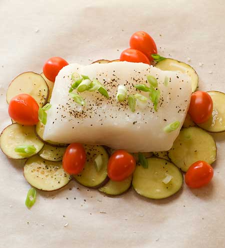 Gluten Free Sea Bass & Potatoes en Papillote Recipe How To