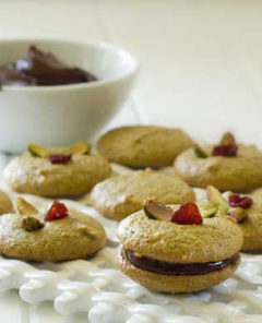 gluten free chocolate pistachio cookies