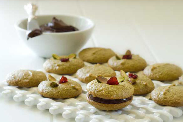 gluten free chocolate pistachio cookies