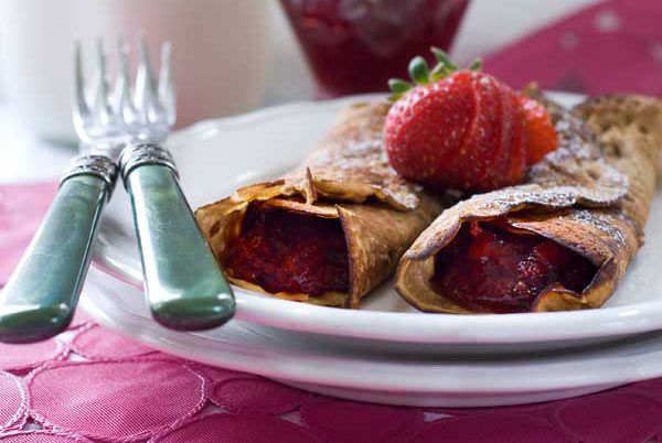 sunbutter and jelly crepes