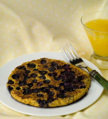 Gluten Free Blueberry Flax Meal Pancake Recipe