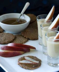 Gluten Free Pear Soup with Pecan Blue Cheese Crackers Recipe