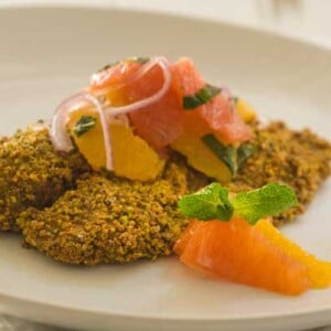 Gluten Free Pistachio Crusted Tilapia with Citrus Salsa Recipe