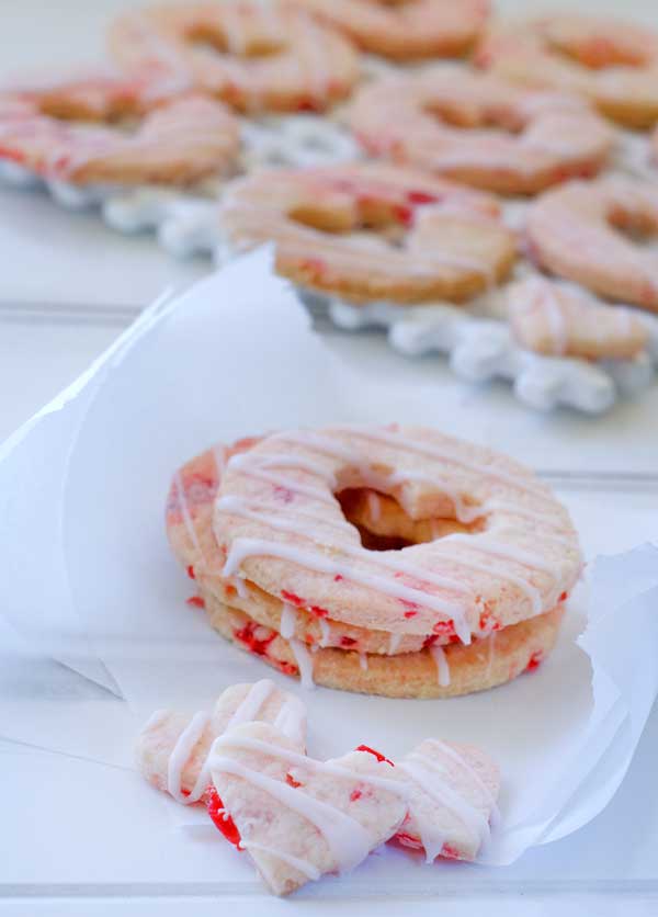 Gluten Free Iced Cherry Ring Cookies