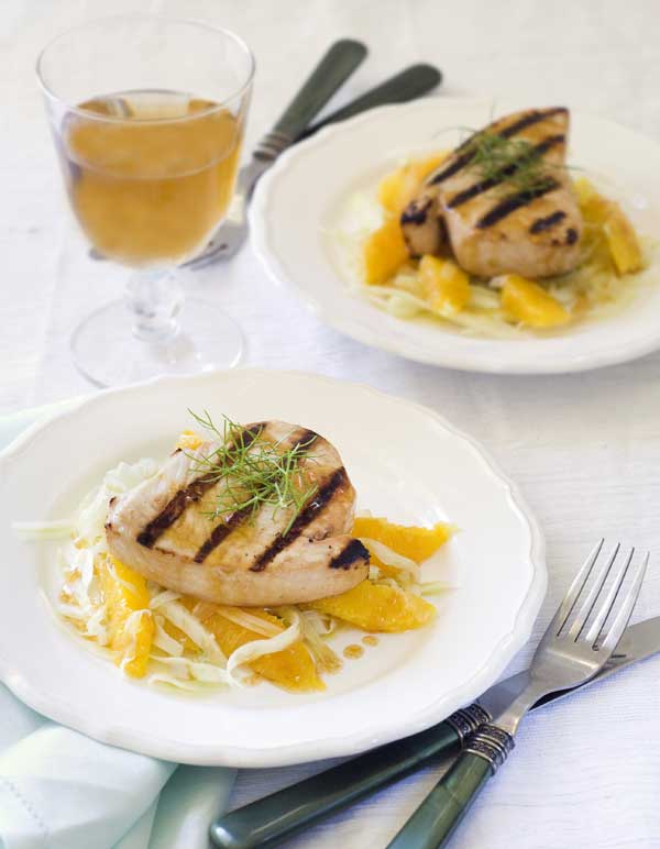 Gluten Free Recipes   Grilled Swordfish with Orange Fennel Salad