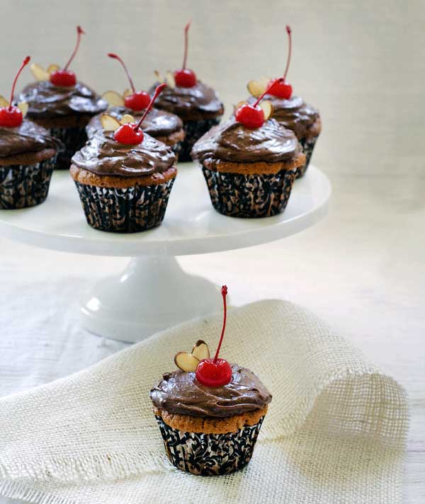 gluten free recipes almond chocolate cherry cupcakes