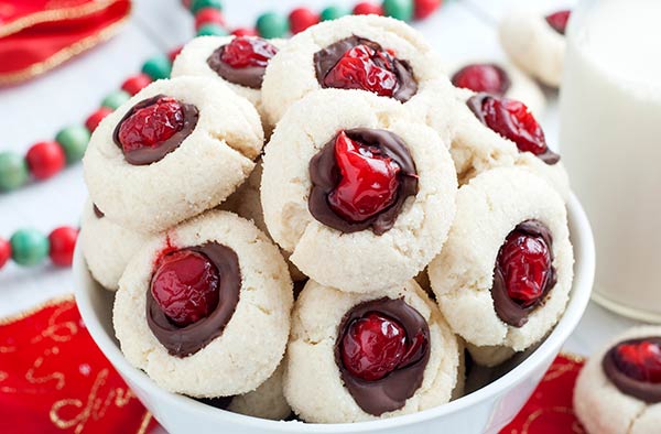 Gluten Free Santa's Thumbprint Cookies