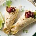 Tilapia Tacos with Cherry Chipotle Salsa