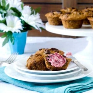 Gluten Free Vegan Banana Berry Muffins