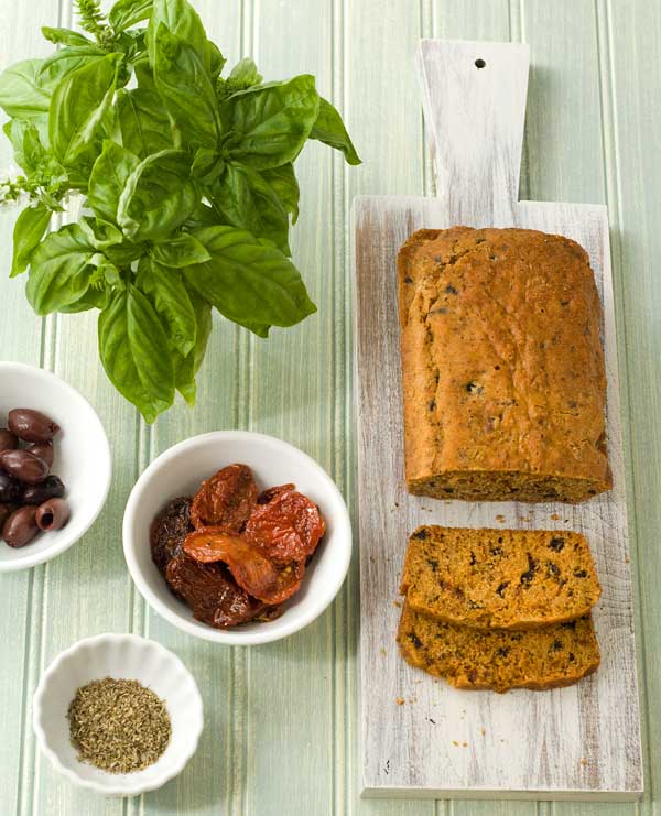 Gluten Free Sundried Tomato and Olive Bread