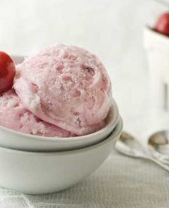 Gluten Free Cherry Almond Ricotta Ice Cream Recipe