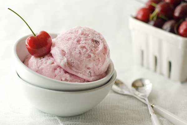 Gluten Free Cherry Almond Ricotta Ice Cream Recipe