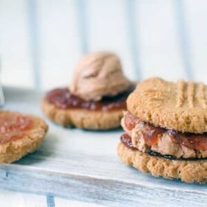 Gluten Free Sunbutter & Jelly Ice Cream Sandwiches