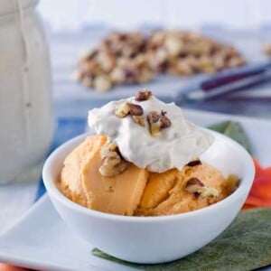 Dairy Free Sugar Free Sweet Potato Ice Cream Sundaes