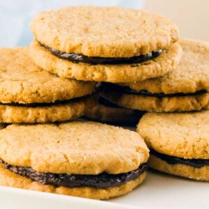 Gluten Free Sunbutter Chocolate Sandwich Cookies