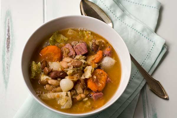 Gluten Free Corned Beef and Cabbage Bean Soup