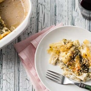 Gluten Free Baked Pesto Penne