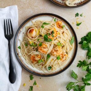 Gluten-Free-Lemon-Pasta-with-Roasted-Shrimp-Recipe