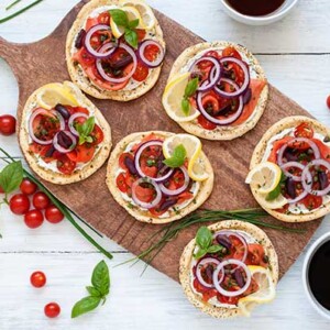 Gluten Free Lox and Bagels Breakfast Pizzas