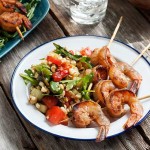 Gluten Free Grilled Shrimp and Roasted Vegetable Salad
