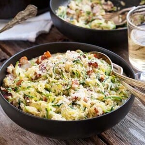 Gluten Free Zucchini Carbonara Recipe