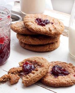 Gluten Free Sunbutter and Jelly Cookies