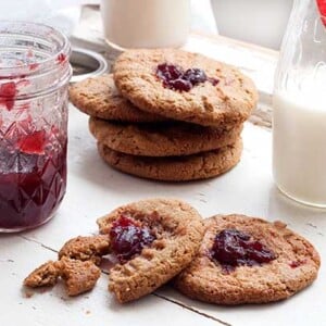 Gluten Free Sunbutter and Jelly Cookies