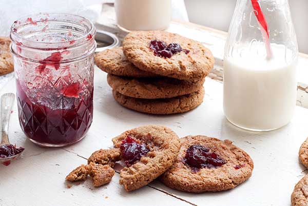 Gluten Free Sunbutter and Jelly Cookies