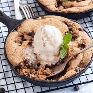 Gluten Free Chocolate Chip Skillet Cookies Recipe