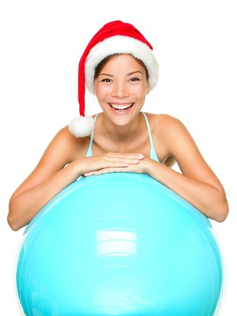 holiday stock model & blue bouncy ball