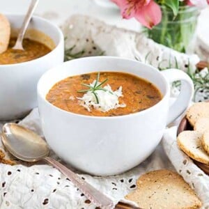 Gluten Free Amys Soup With Cheesy Crackers