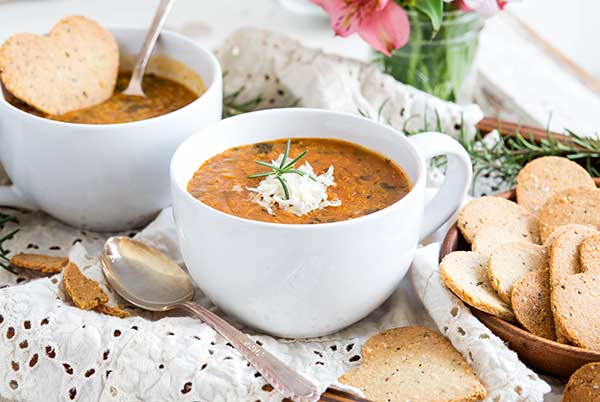 Gluten Free Amys Soup With Cheesy Crackers