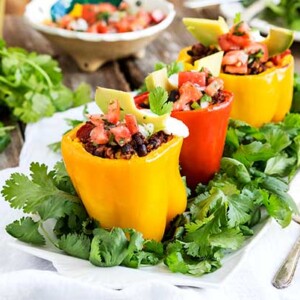 Gluten Free Vegan Stuffed Peppers