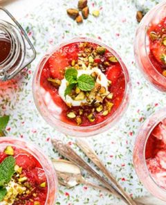 Gluten Free Strawberry Rhubarb Fool Recipe Featured