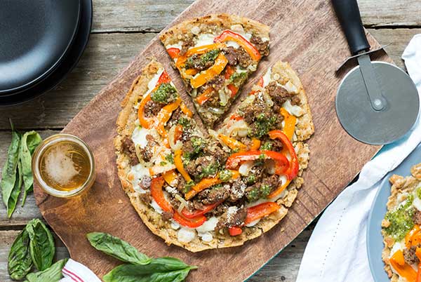 Gluten Free Sausage and Pepper Pizza Recipe Vegan