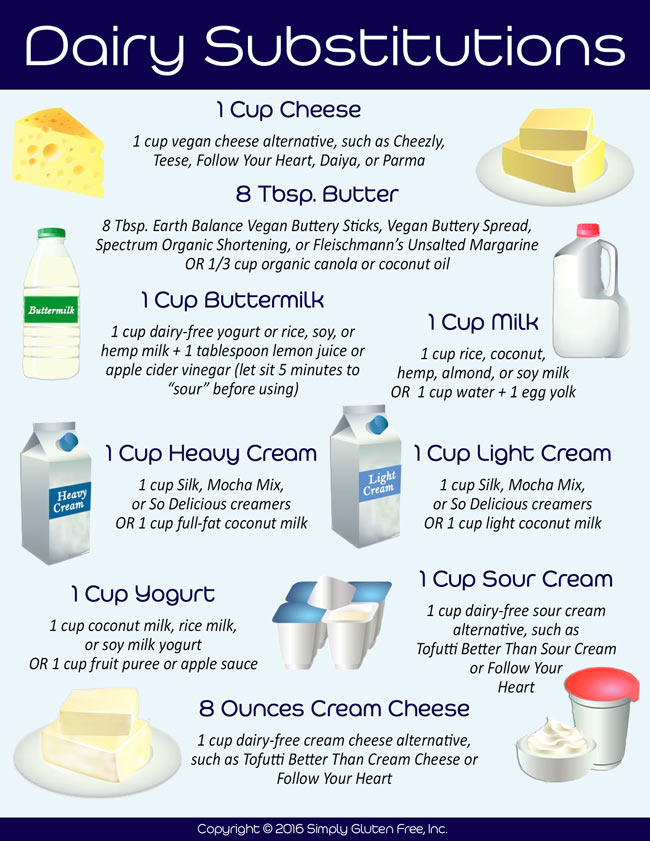 Dairy Substitutions Infographic