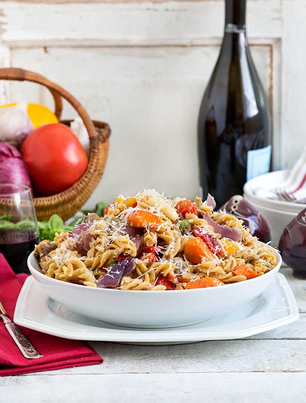 Gluten Free Pasta with Roasted Vegetables