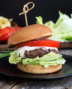 Simply Gluten Free Ranch Burger Recipe image
