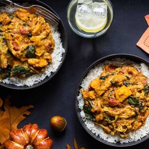 Easy gluten free curry using leftover turkey