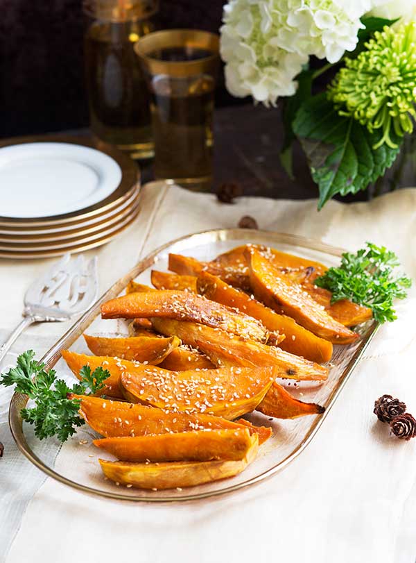 Easy gluten free recipe for roasted sweet poatoes