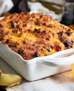 A savory gluten free bread pudding recipe packed with south of the border flavors.