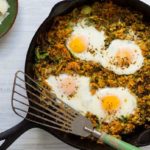 Gluten Free Sweet Potato Brussels Sprouts Hash with Eggs