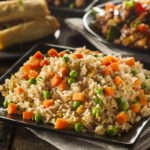 Healthy Homemade Fried Rice with Carrots and Peas