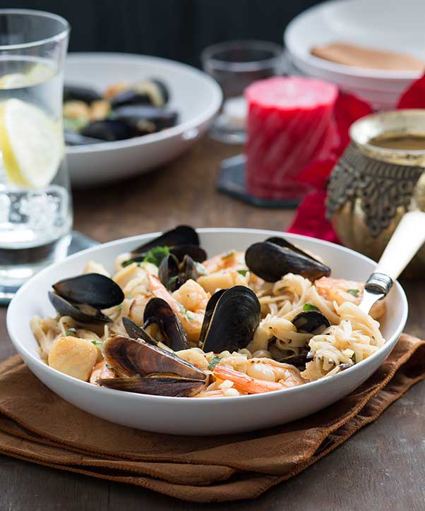 Delicious and easy gluten free seafood pasta recipe