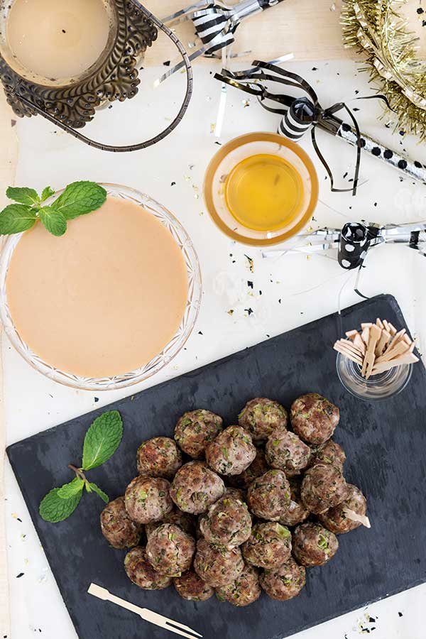 Gluten and nut free Thai Meatball appetizers