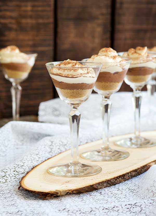 Gluten free recipe for black and white cheesecake shooters