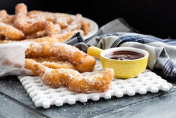 gluten free recipe for churros with chocolate dipping sauce