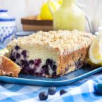 Moist and delicious gluten free lemon blueberry pound cake