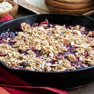 Easy gluten free summer fruit crisp