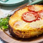 Gluten Free Slow Cooker Bacon, Cheddar, and Tomato Quiche